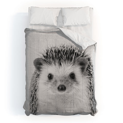 Gal Design Hedgehog Black White Comforter
