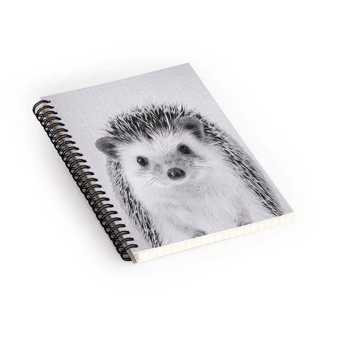 Gal Design Hedgehog Black White Spiral Notebook