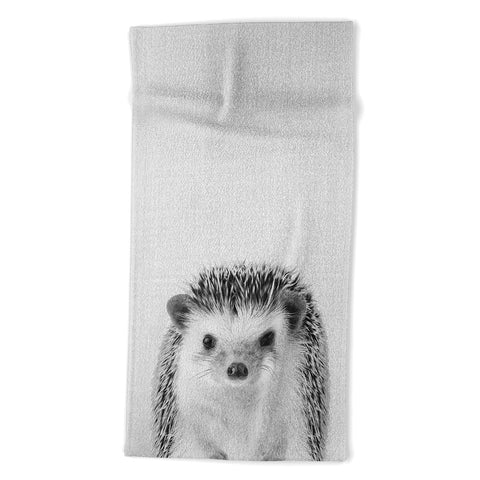 Gal Design Hedgehog Black White Beach Towel