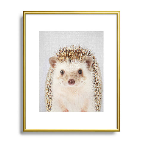 Gal Design Hedgehog Colorful Metal Framed Art Print
