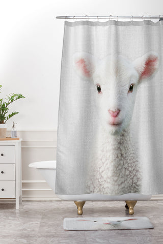 Gal Design Lamb Colorful Shower Curtain And Mat