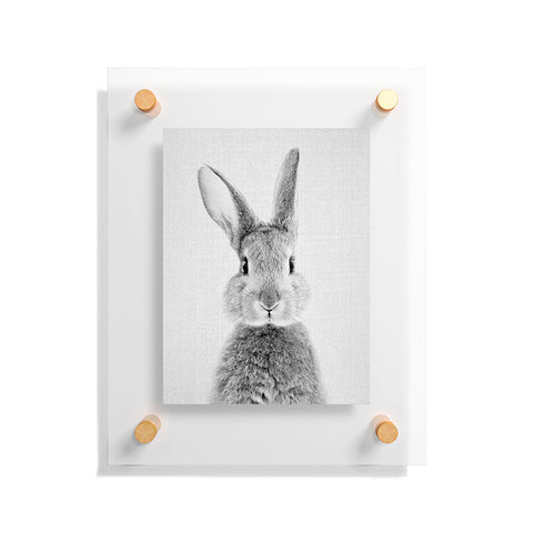 Gal Design Rabbit Black White Floating Acrylic Print