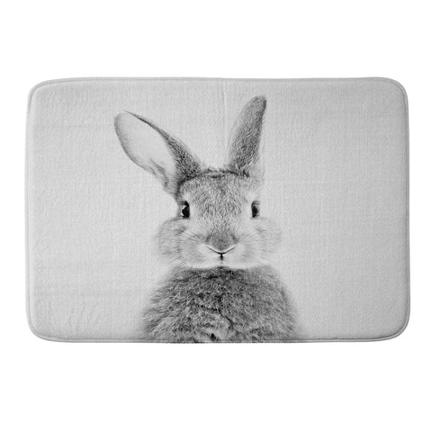 Gal Design Rabbit Black White Memory Foam Bath Mat