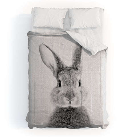 Gal Design Rabbit Black White Comforter