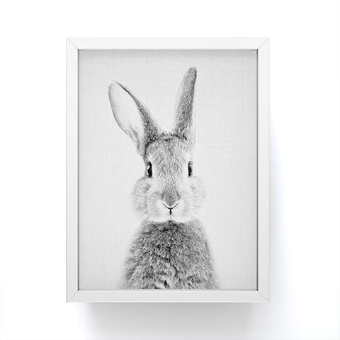 Gal Design Rabbit Black White Framed Mini Art Print