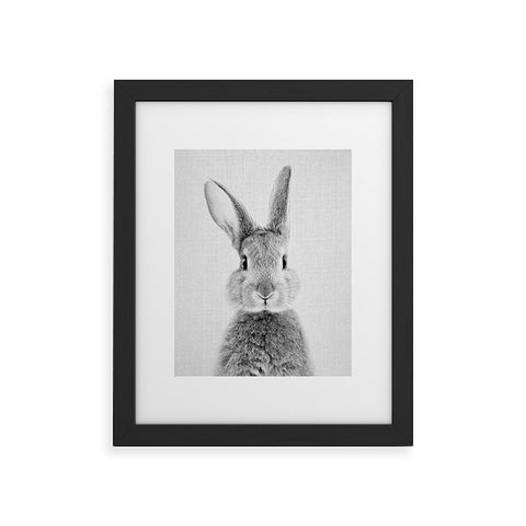 Gal Design Rabbit Black White Framed Art Print