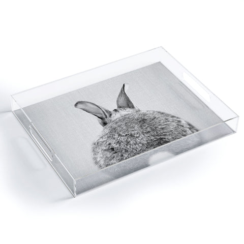 Gal Design Rabbit Tail Black White Acrylic Tray