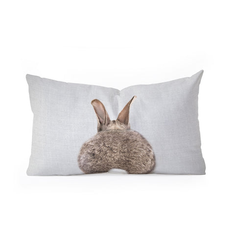 Gal Design Rabbit Tail Colorful Oblong Throw Pillow