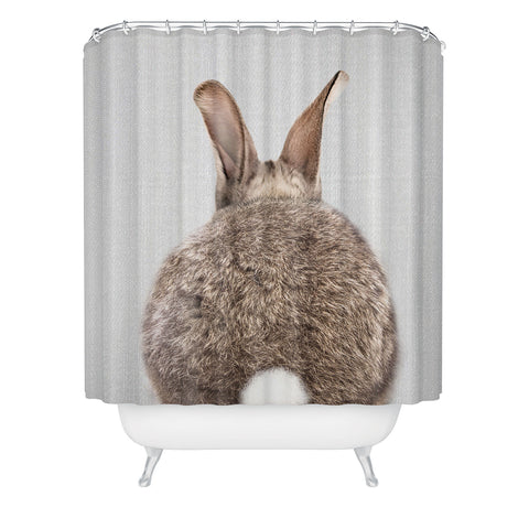 Gal Design Rabbit Tail Colorful Shower Curtain