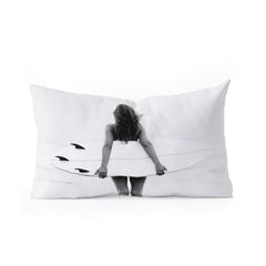 Gal Design Surf Girl Oblong Throw Pillow