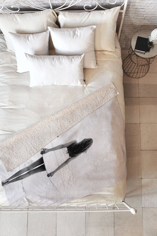 Gal Design Surf Girl Fleece Throw Blanket