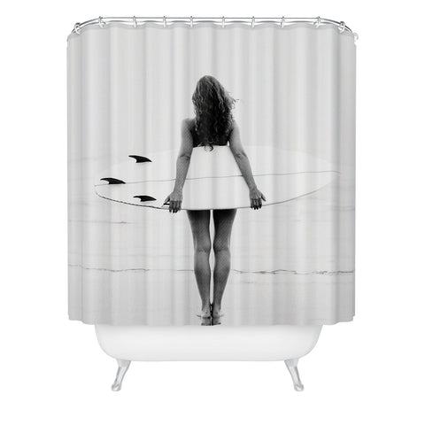 Gal Design Surf Girl Shower Curtain