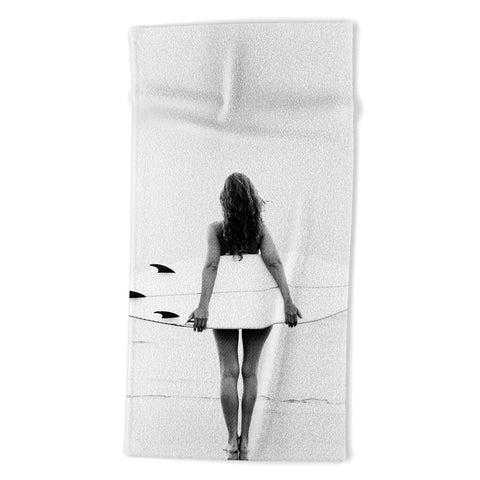 Gal Design Surf Girl Beach Towel