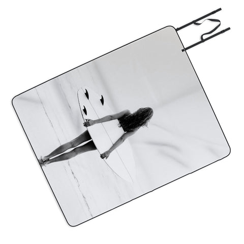 Gal Design Surf Girl Picnic Blanket