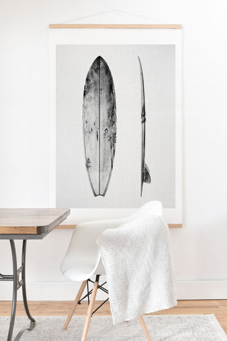 Gal Design Surfboard Art Print And Hanger