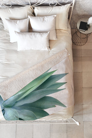 Gale Switzer Agave Blanco Fleece Throw Blanket