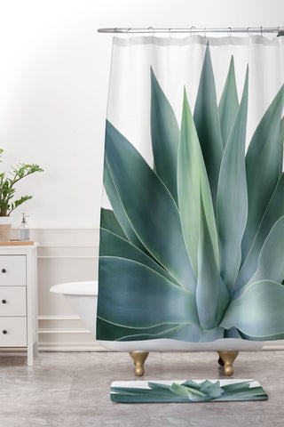 Gale Switzer Agave Blanco Shower Curtain And Mat