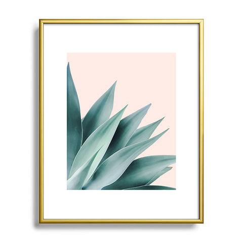 Gale Switzer Agave Flare II peach Metal Framed Art Print
