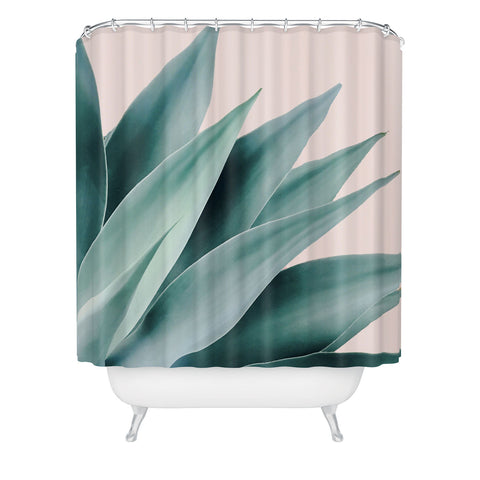Gale Switzer Agave Flare II peach Shower Curtain