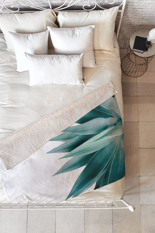 Gale Switzer Agave fringe Fleece Throw Blanket