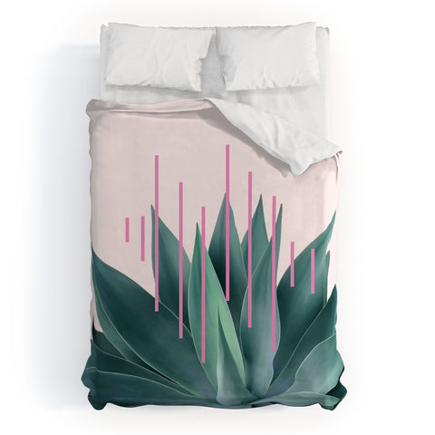 Gale Switzer Agave Geometrics II pink Duvet Cover