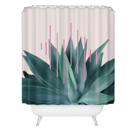 Gale Switzer Agave Geometrics II pink Shower Curtain