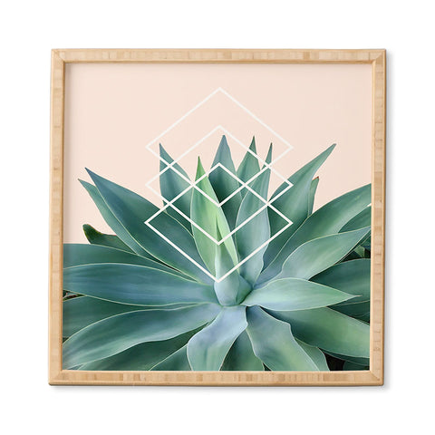 Gale Switzer Agave geometrics peach Framed Wall Art