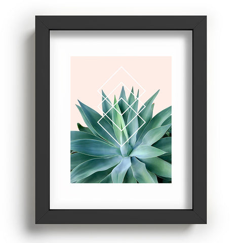 Gale Switzer Agave geometrics peach Recessed Framing Rectangle
