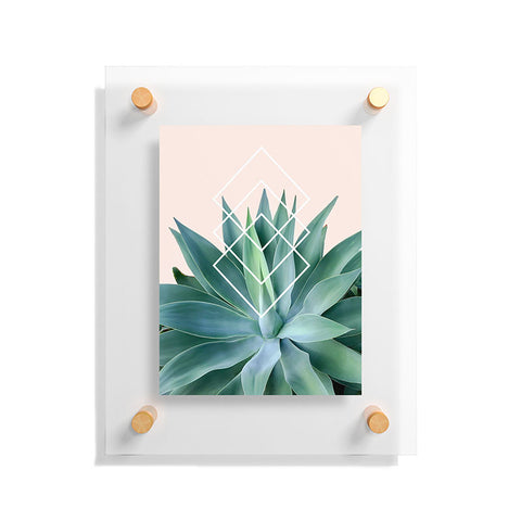Gale Switzer Agave geometrics peach Floating Acrylic Print