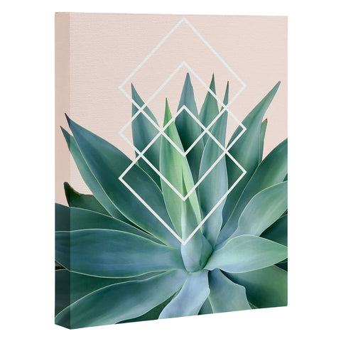 Gale Switzer Agave geometrics peach Art Canvas