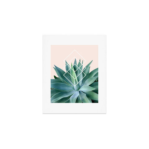 Gale Switzer Agave geometrics peach Art Print
