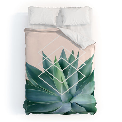 Gale Switzer Agave geometrics peach Duvet Cover