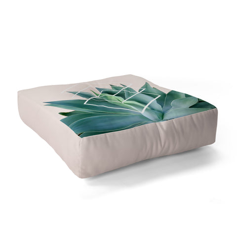 Gale Switzer Agave geometrics peach Floor Pillow Square