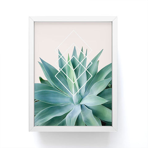 Gale Switzer Agave geometrics peach Framed Mini Art Print