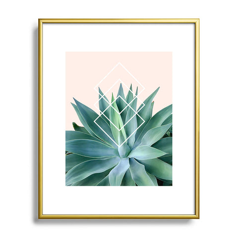 Gale Switzer Agave geometrics peach Metal Framed Art Print