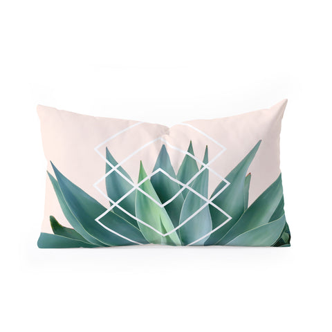 Gale Switzer Agave geometrics peach Oblong Throw Pillow