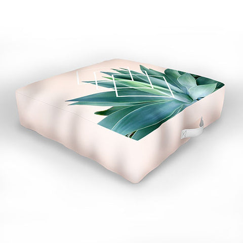 Gale Switzer Agave geometrics peach Outdoor Floor Cushion