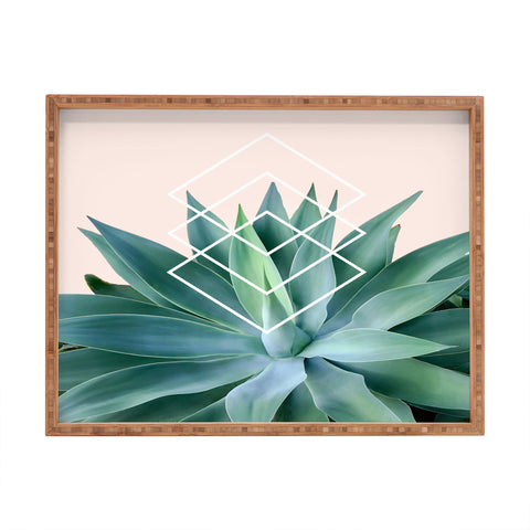 Gale Switzer Agave geometrics peach Rectangular Tray
