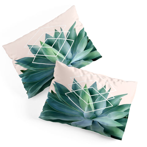 Gale Switzer Agave geometrics peach Pillow Shams