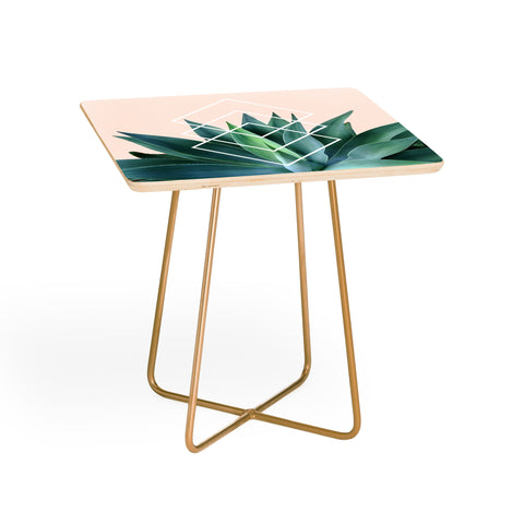 Gale Switzer Agave geometrics peach Side Table