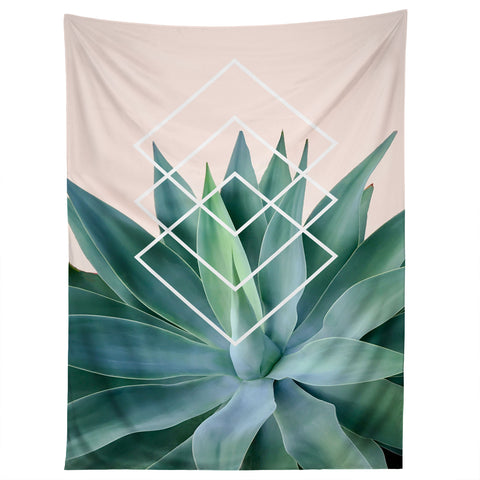 Gale Switzer Agave geometrics peach Tapestry