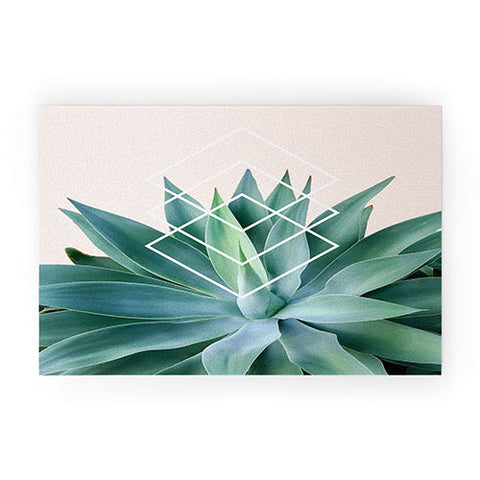 Gale Switzer Agave geometrics peach Welcome Mat