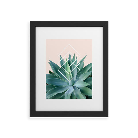 Gale Switzer Agave geometrics peach Framed Art Print