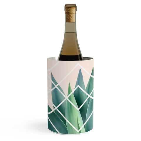 Gale Switzer Agave geometrics peach Wine Chiller