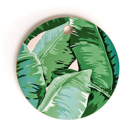 Gale Switzer Banana leaf grandeur II Cutting Board Round