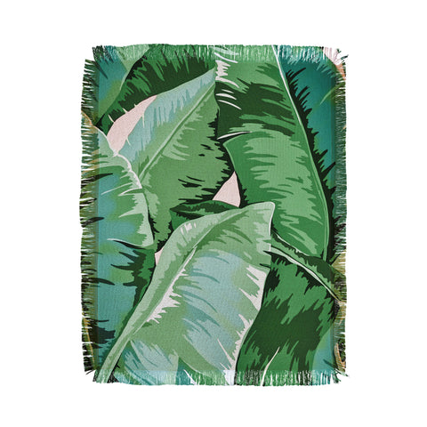 Gale Switzer Banana leaf grandeur II Throw Blanket