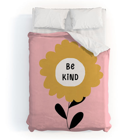 Gale Switzer Be Kind bloom Duvet Cover