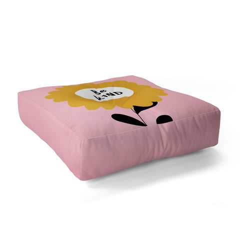 Gale Switzer Be Kind bloom Floor Pillow Square