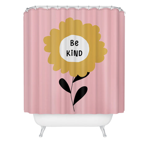 Gale Switzer Be Kind bloom Shower Curtain