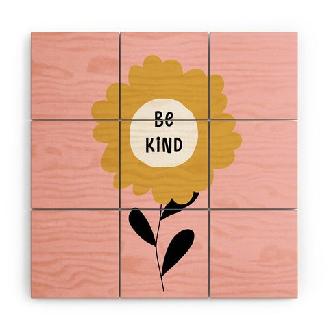 Gale Switzer Be Kind bloom Wood Wall Mural